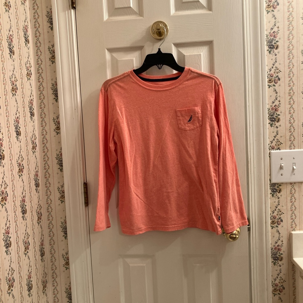 Nautica Orange Long Sleeve Shirt